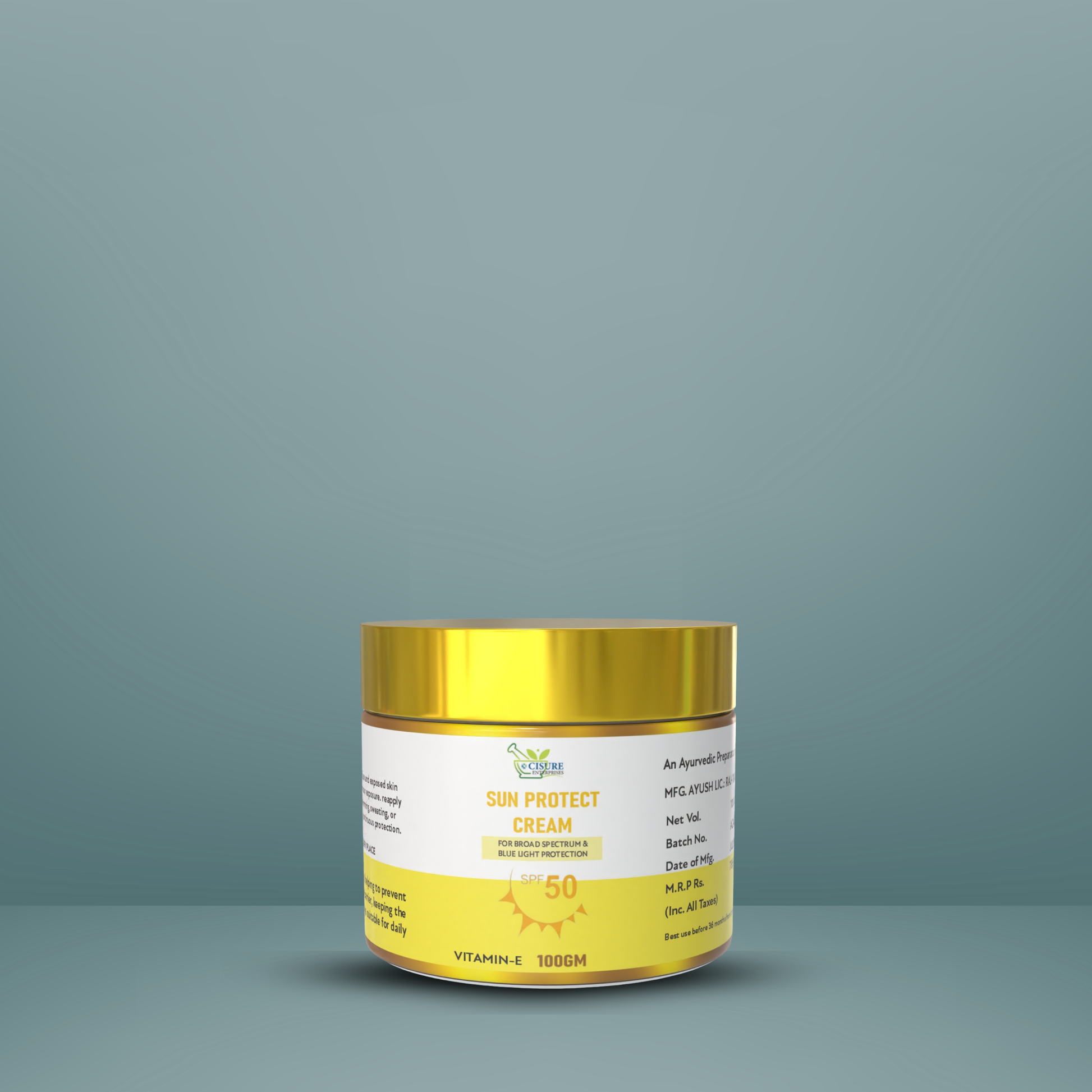 Cisure Sun Protect Cream – SPF 50 with Blue Light Protection (100g) - My Store