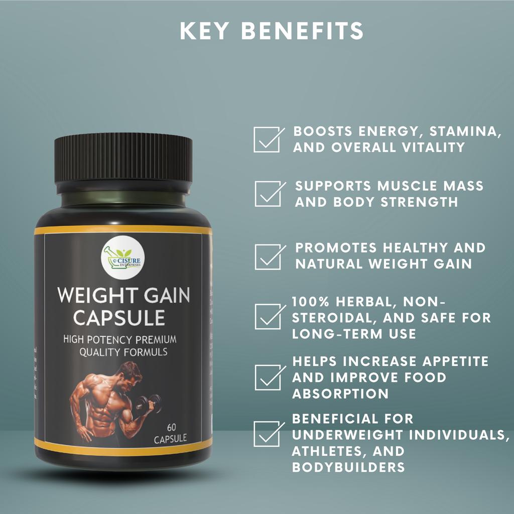 Cisure Weight Gain Capsule – Premium High Potency Mass Gainer Formula - My Store