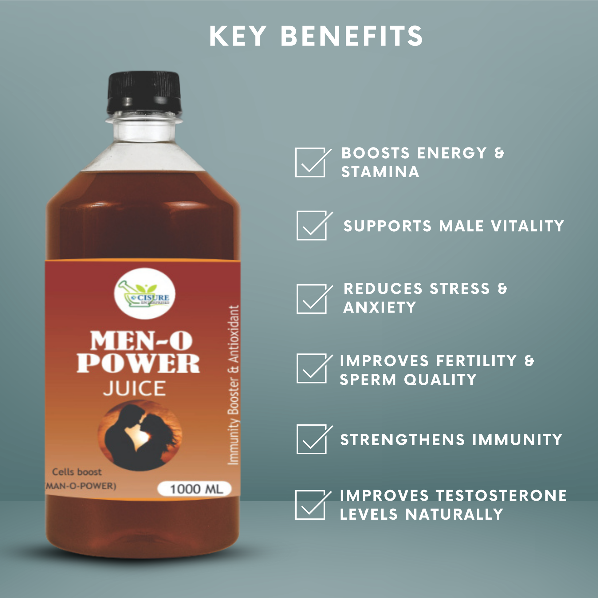 Cisure Men-O Power Juice – Ayurvedic Vitality & Immunity Booster for Men (1000ml) - My Store