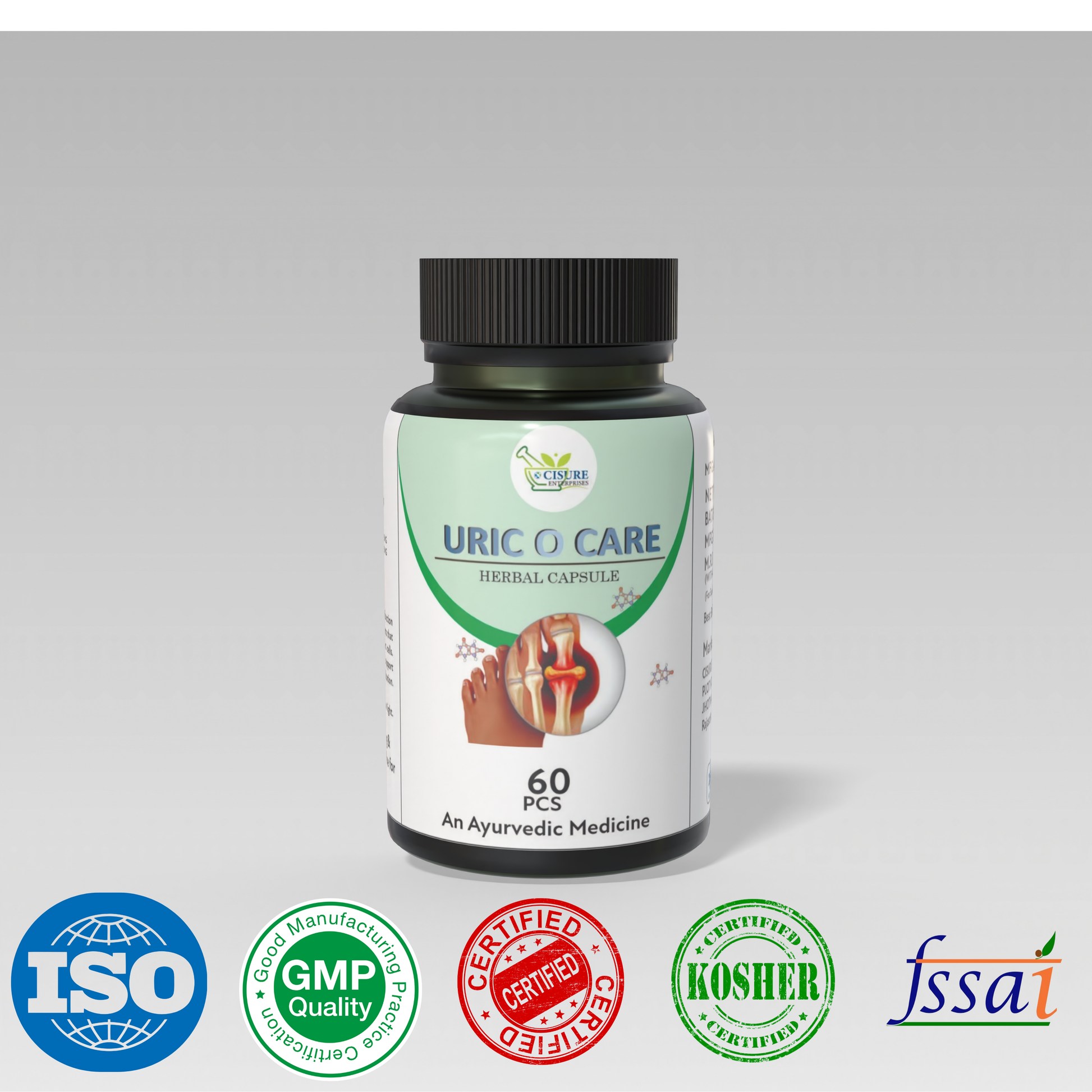 Cisure Uric O Care Capsule – Ayurvedic Support for Uric Acid & Joint Health (60 Capsules) - My Store