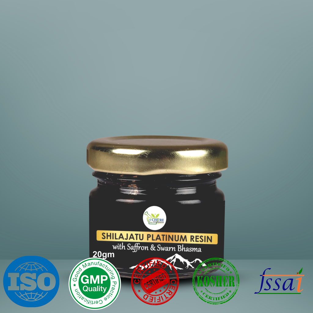 Cisure Shilajatu Platinum Resin with Saffron & Swarn Bhasma – 20gm - My Store