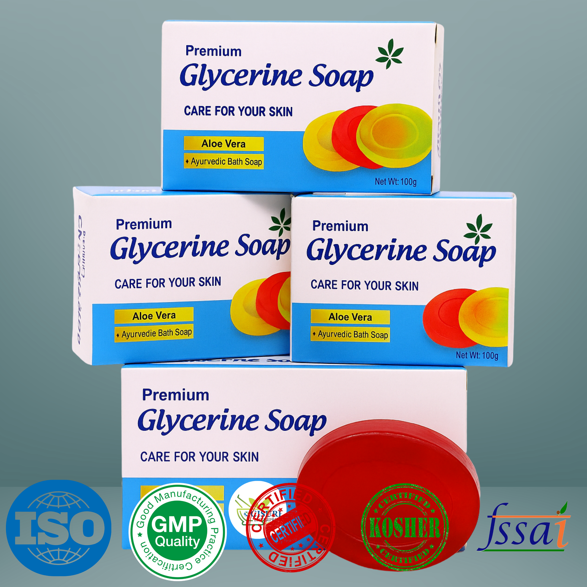 Premium Aloe Vera Glycerine Soap | Ayurvedic Moisturizing Bath Bar Pack Of 6 - My Store